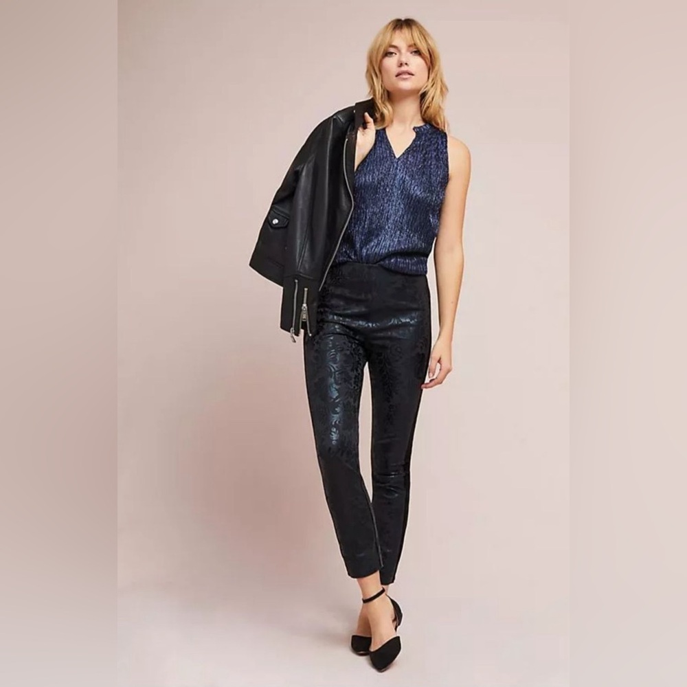 Anthropologie The Essential Foil-Printed Tuxedo Trousers